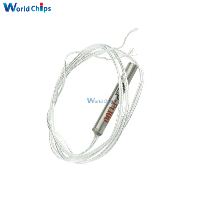 

2PCS PT100 Platinum Resister Temperature Sensor Waterproof Temp Probe -20~450 Celsius Insulated Shielding Fiberglass