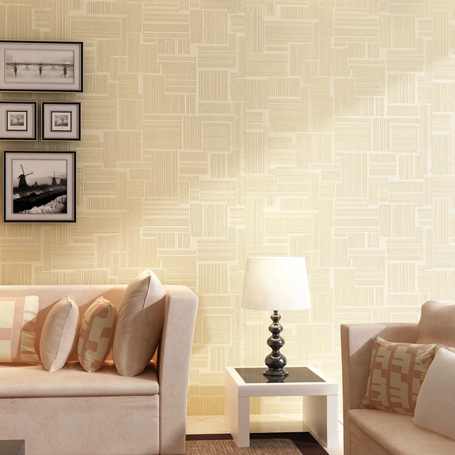 Beibehang Beige Decoratieve Behang Geometrie Nonwovens Slaapkamer ... Beibehang Beige Decoratieve Behang Geometrie Nonwovens Slaapkamer ...