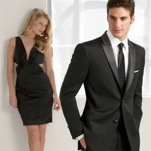 custom made suits groom tuxedo black prom wear 2017 fashion suit men slim fit wedding