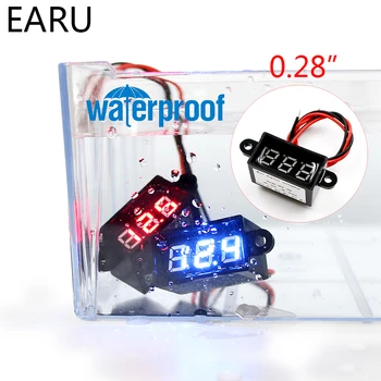 

DIY Waterproof 0.28'' DC2.5-30V Digital LED Mini Display Module Voltmeter Voltage Tester Panel Meter Gauge for Motorcycle Car