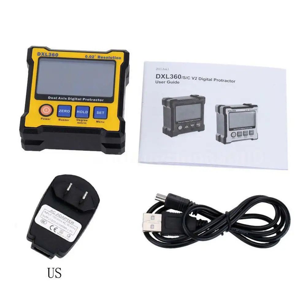 

LanLan Dual Axis Angle Sensor Meter DXL360 Digital Protractor Inclinometer Level Box