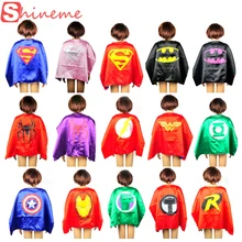 Halloween kids superhero capes baby superman spiderman costume boys girl children birthday wear gift Party supplies hero cosplay