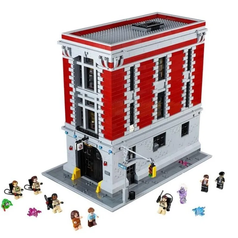 font b LEPIN b font 16001 Ghostbusters Firehouse Headquarters Model Building Blocks Kit Set Minifigure
