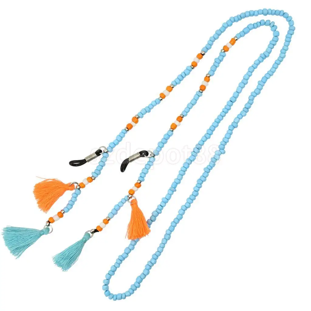 Sunglasses Neck Cord Strap Eyeglass Glasses Bead String Lanyard Holder Chain Bohemian Tassel Necklace