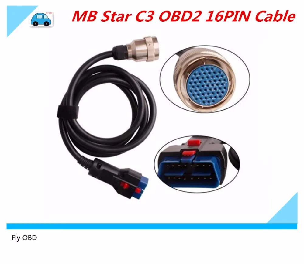 Звезда C3 OBD2 16PIN кабель OBD II 16 Pin соединение основной Тесты кабель автомобиля инструменту диагностики адаптер c3 obdii 16-контактный кабель