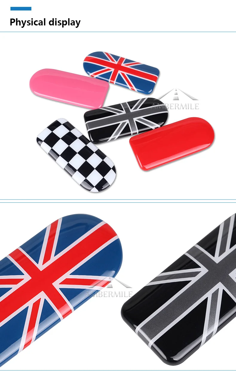ABS Car Storage Box Switch Handle Cover Glovebox Handle Sticker for Mini Cooper Countryman F60 Accessories Car Styling (4)