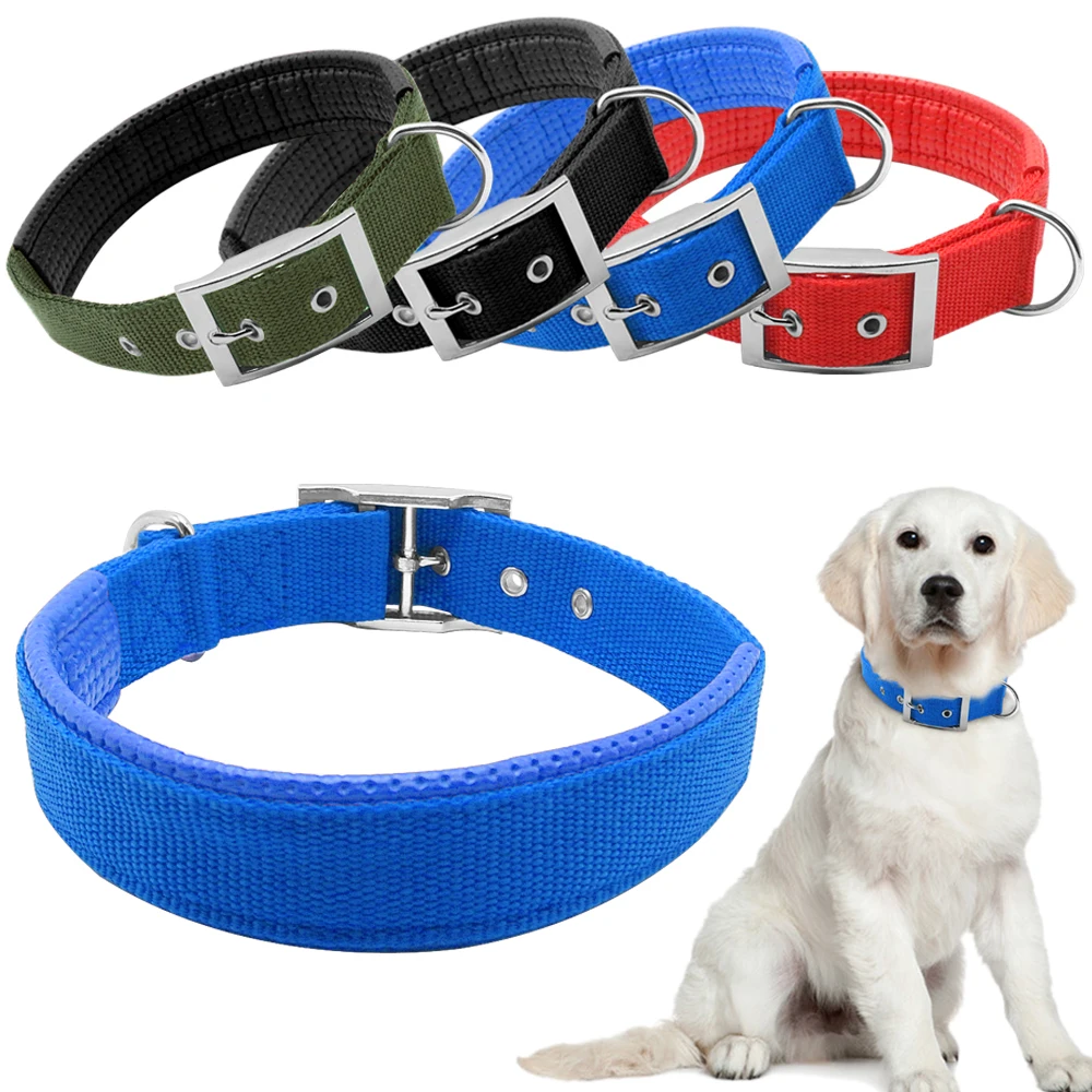 Nylon Soft Liner Padded Dog Pet Collars Neck Protection Safe CollarFor