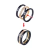 3pcs/Set New Hot Black Pink White Ceramic Rings Stainless Steel Ceramic Three Lines Wedding Ring With Crystal Jewelry For Women ► Photo 2/6