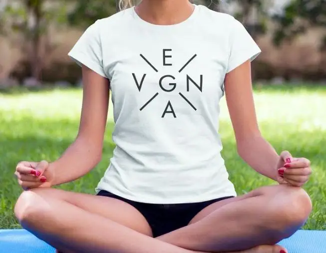 Vegan Yoga Letters Print Women T Shirt Cotton Casual Funny Shirt For
