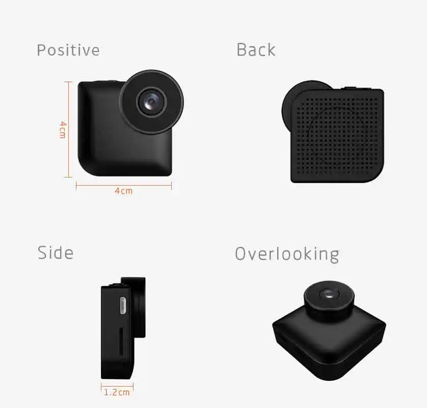 

C3 mini camera, wireless WIFI IP phone control 140 degrees wide-angle video MP4 format infrared night vision and dynamic DVR cam