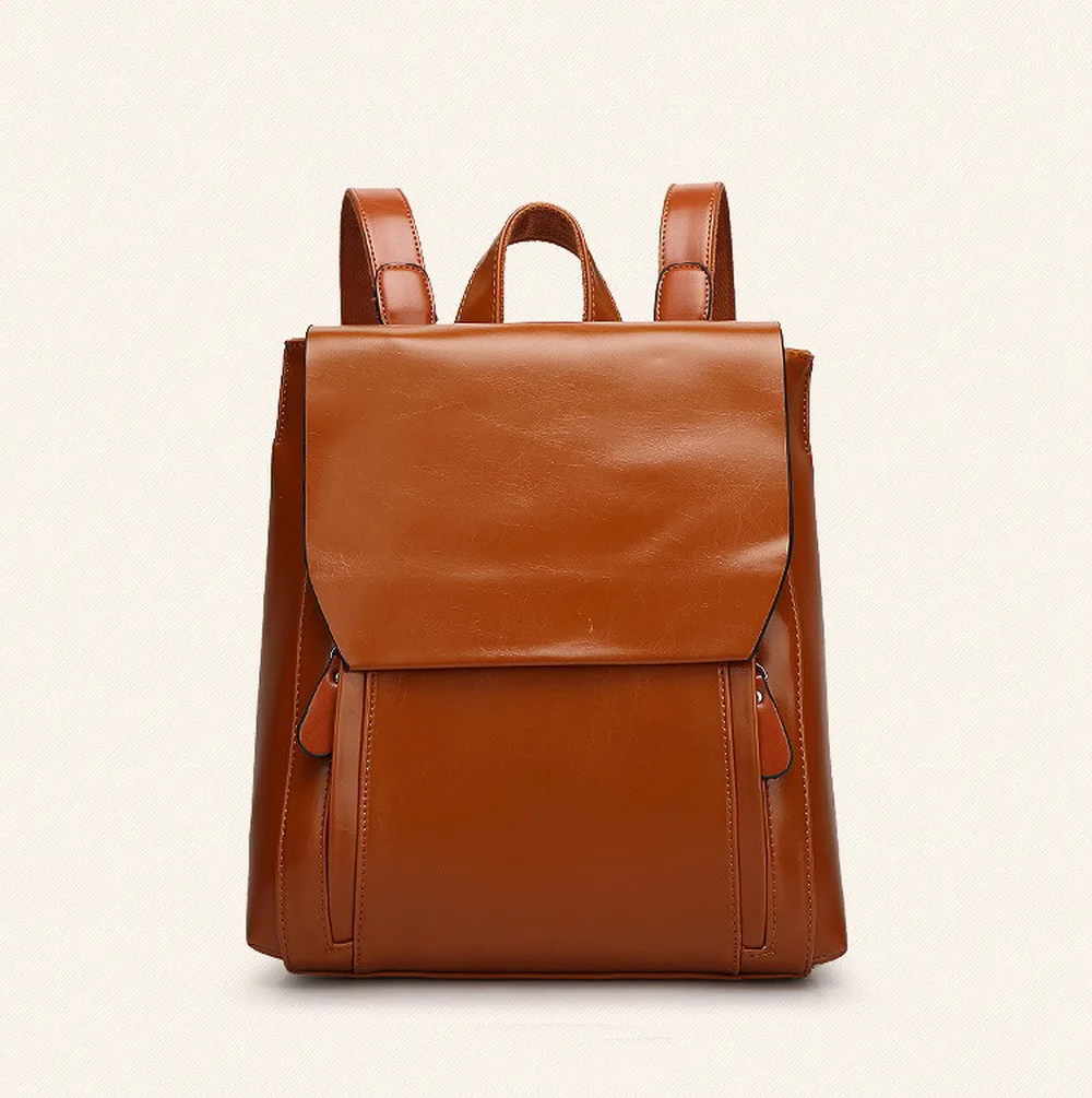 FUNMARDI Новое поступление винтажный кожаный рюкзак простой стиль кожаная женская сумка модный фирменный дизайн дорожная сумка школьная сумка WLHB1620