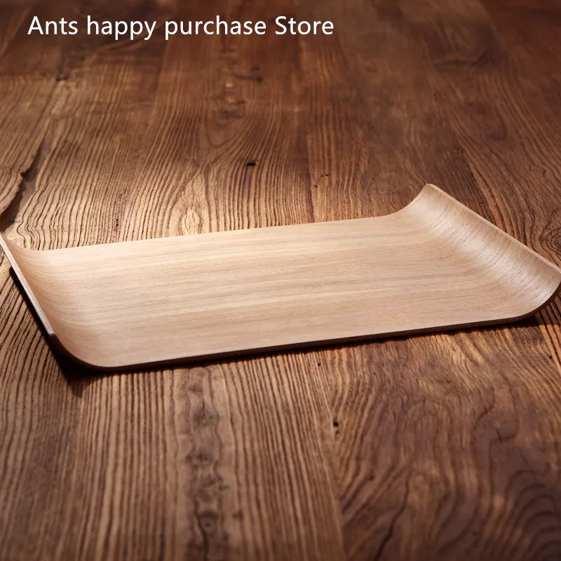 

Bamboo Kongfu Tea Accessories Japan Style Rectangle Natural Wood Serving Trays Multi-Use Eco Storage Trays for Food/Tea