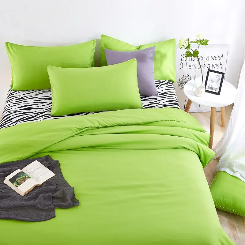 

Simple Style China Factory Green Leopard Bed Linen Reactive Printed Queen/King Size Duvet Cover Set Hot Sale Home Bedding Set