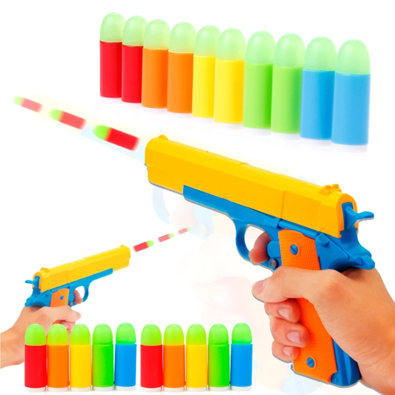 

10pcs Mini Soft Bullet Toy Luminous Bullets For Pistol Gun Toys