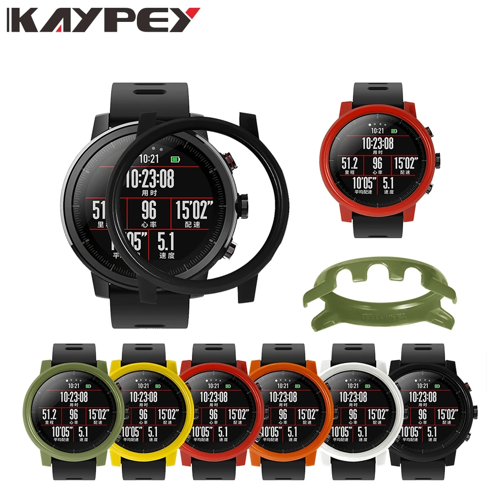 

Colorful Case Cover Protect Shell For Huami Amazfit Stratos Smart Watch 2/2S Watch Frame For amazfit 2 stratos Slim PC Covers