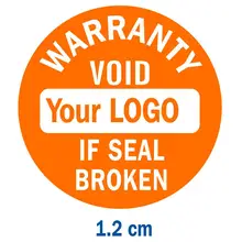20000 шт./лот Диаметр 1,2 см, на заказ Гарантия пустые наклейки уплотнения для вскрытия, Пункт № CU105