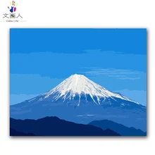 Раскраска номер diy Цифровая живопись маслом по номерам Гора Fuji отель задний план украшения стены Японии аттракционы