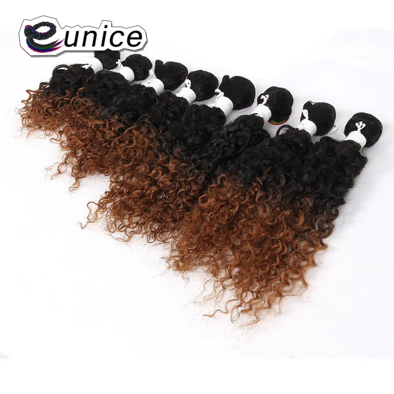 Deep Wave Brazilian Hair Ombre Human Hair Weave Bundles Extensions blond burgundy colors   (83)