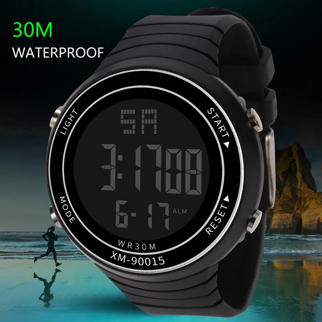 

Hot Luxury Sport LED Watch Men Analog Digital Military Climbing Hiking Waterproof Wrist Watch 2019 New Montre homme Wd3