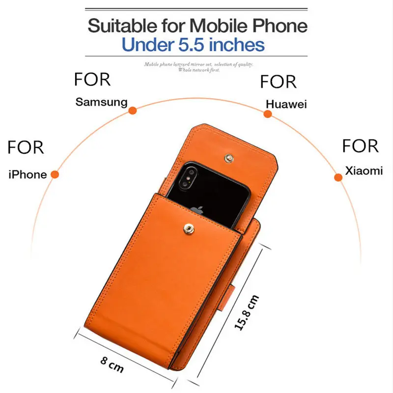 Для iPhone 8 Musubo Новый универсальный мини женский кошелек сумка чехол Универсальный