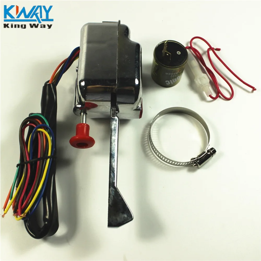Chrome 12V Universal Rat Hot Rod Turn Signal Switch For FORD GM With Flasher