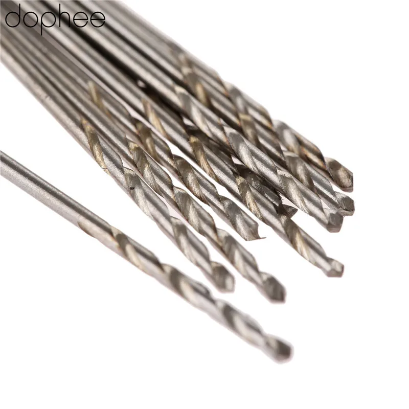 dophee 0.5-3.5MM 10PCS Twist Drill Bits HSS High Speed Steel Drill Bit Set Micro Straight Shank Wood Tools for Electric Drills