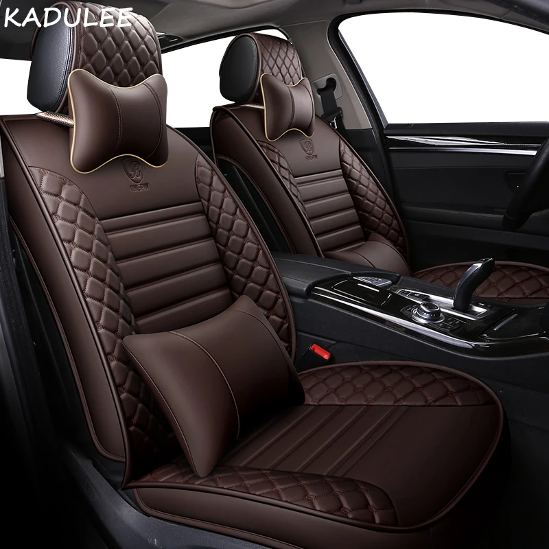 

KADULEE PU Leather car seat covers For Hyundai solaris ix35 i30 ix25 Elantra accent tucson Sonata auto accessories car-styling