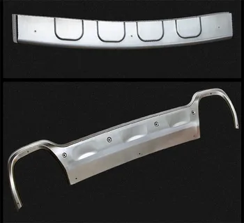

For Jeep Cherokee 2016.2017.2018 Front + Rear Bumper Diffuser Stainless steel Bumpers Guard skid plate car accessories