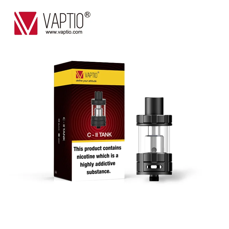 

Vaptio C2 Tank 2.0/4.0ml Electronic Cigarette 0.15/0.25ohm Kanthal tank Atomizer 510 Thread Coils Fits C2 Kit Vape atomizer Kit