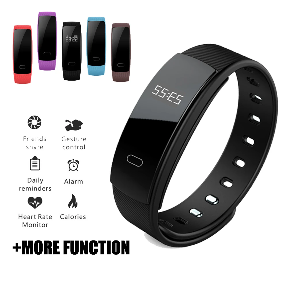 

Fashion Smart Bracelet Ip67 Waterproof OLED Touch Screen Message Weather Display Daily Reminder Heart Rate Fitness Smart Watch