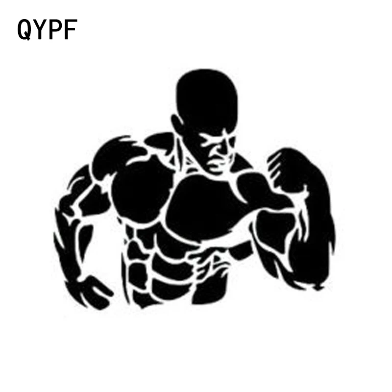

QYPF 11.5cm*9.8cm Personality Creative Fashion Muscle Man Car Stickers Car Styling S2-0366