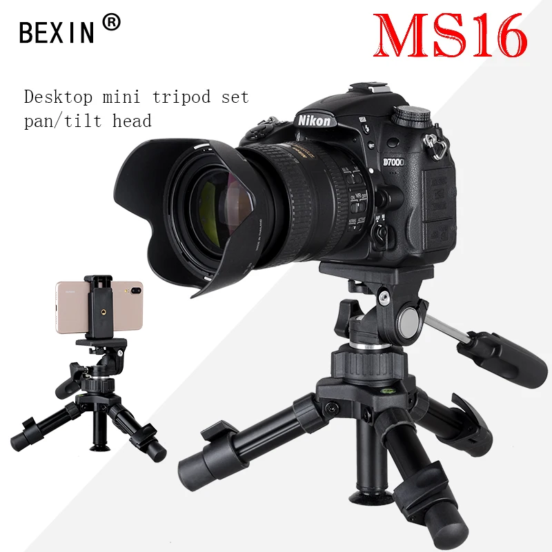 

BEXIN lightweight portable flexible Table Mini Tripod with pan tilt head for Canon nikon Sony SLR Camera&mobile phone