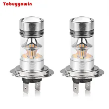 2 шт. nascondeva Bianco H7 6000 k 100 Вт светильники жилья Cree чипы Проектор Nebbia Luce Di azionamento теста дневные ходовые огни