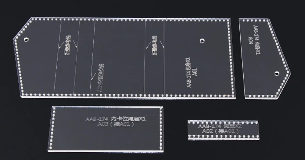 DIY кожа ручной работы Инструменты мужские карты пакет визитных карточек акриловый шаблон форма Кожа ремесло