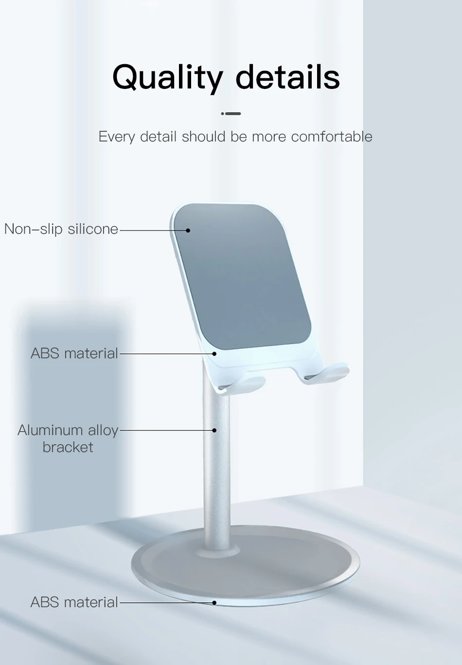 !ACCEZZ Flexible Phone Holder Metal For Iphone X XS Xiaomi Redmi Note 7 Samsung Desk Stand Tablet For ipad mini Support Bracket (6)