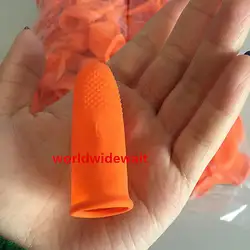100 шт. S/M/L Нескользящие кончики пальцев перчатки латексные резиновые Finger Cots