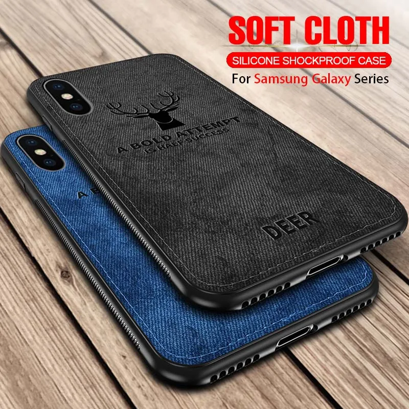 Тканевый чехол для телефона Samsung Galaxy A30 A50 A10 J4 J6 Plus J8 A9 A7 2018 A750F M10 M20 M30 тканевый с
