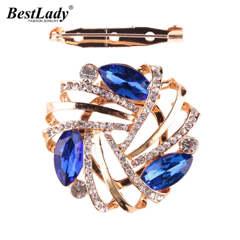 

Best lady New Design Fashion Statement Brooches Women Jewelry Rhinestone Flower Shaped Charm Brooches Boho Pins Scarf Accessory