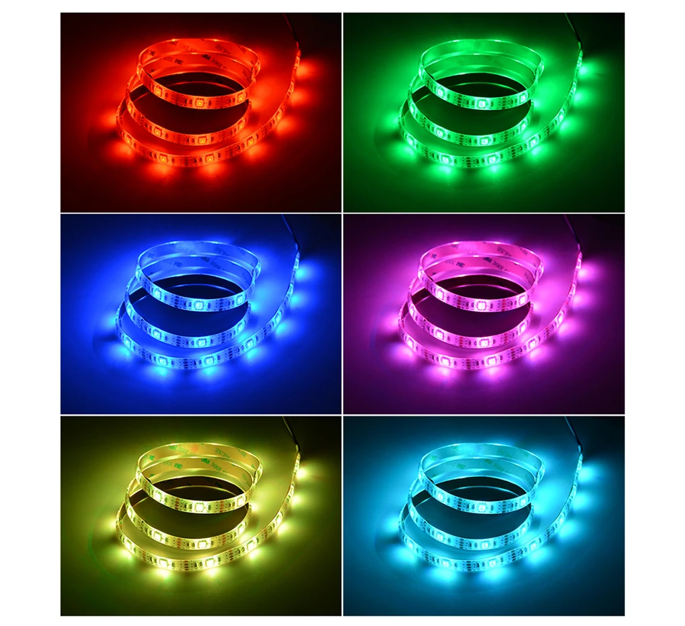 USB Светодиодная лента Подсветка лампа лента 5 в RGB 1 м 2 м 3 м 4 м 5 м 30 светодиодный s/M смещенное освещение Настольный плоский экран ЖК-телевизор HD ТВ монитор ПК