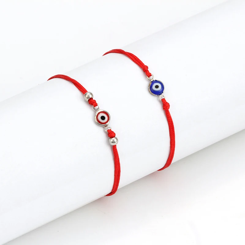 

Women Red String Evil Eye Bracelet Femme Handmade Thread Rope Weave Charm Bracelet Jewelry Gift