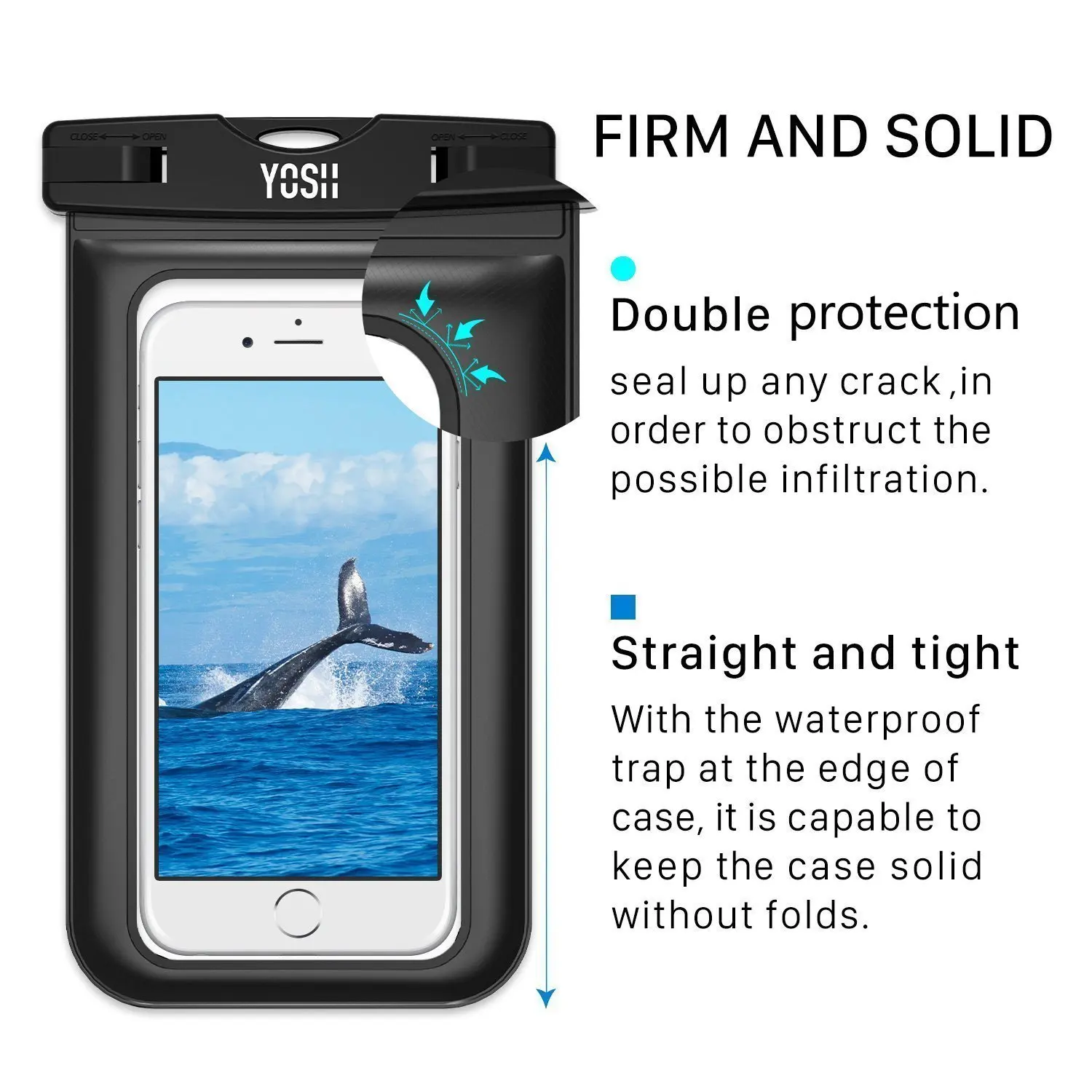 YOSH водонепроницаемый чехол для телефона IPX8 водонепроницаемый герметичный подводный сотовый телефон сумка с карманами для сушки чехол для iPhone X XS 7 8 samsung S9 S8