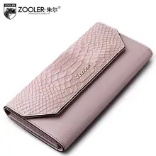 free delivery Split Leather Women bag long wallet 2016 new Snake Print Clutch Wallet multiple card bit