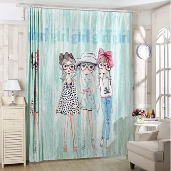 

Korean Style Princess 3D Window Curtain for Living Room Home Decoration 2pc 1.4mx2.7mX 2 PANEL Girlfriend Bedroom Window Curtain