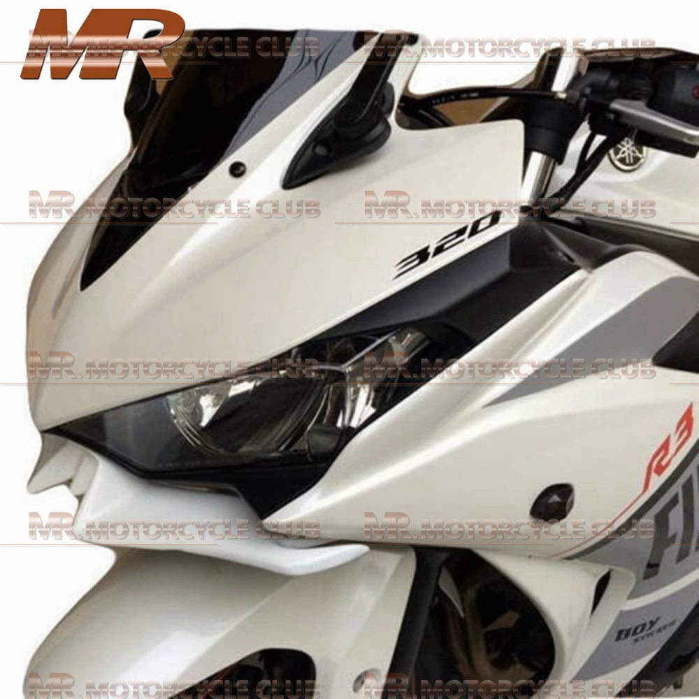 

Motorcycle ABS carbon fiber pattern R3 R25 front fairing pneumatic winglet YZF R3 R25 front wing Shark Air intake wing MR3