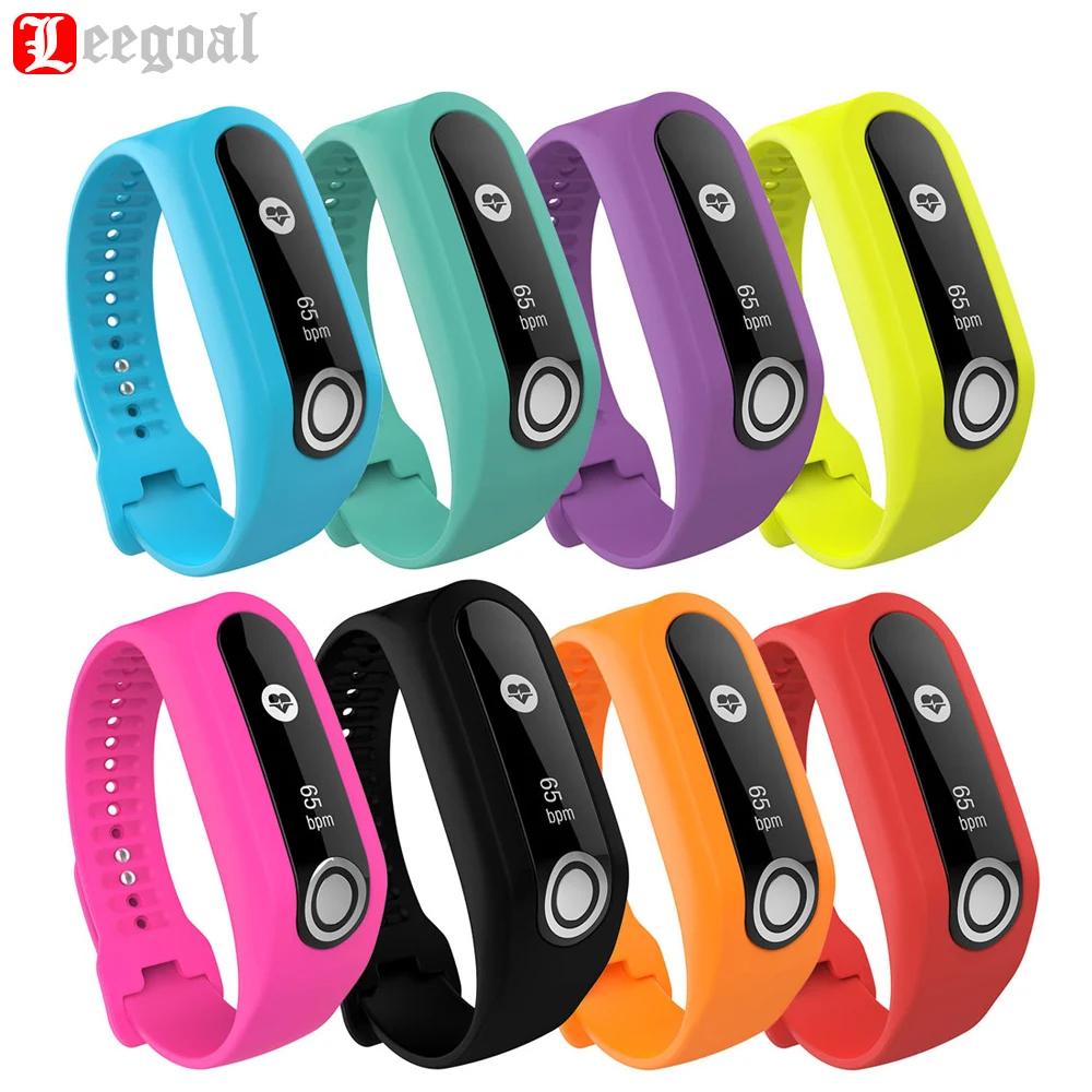 

LEEGOAL 8 Colors Replacement Silicone Watch Strap for Tomtom Touch Sport Wristband Watch Band for Tomtom Touch Smart Bracelet