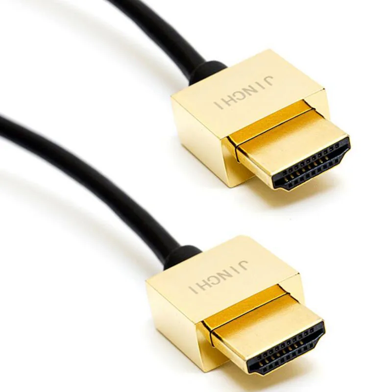 JINCHI HDMI кабель HD кабель Версия 2,0 HDMI Золотой Маленькая коробка ПК ТВ кабель 1 м/1,5 м/3 м/5 м