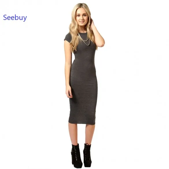 bodycon below knee dress
