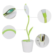 Ksol USB светодиодный настольная лампа, деревце карандаш контейнер Дизайн, сенсорный переключатель, гибкое колено(светло-зеленый