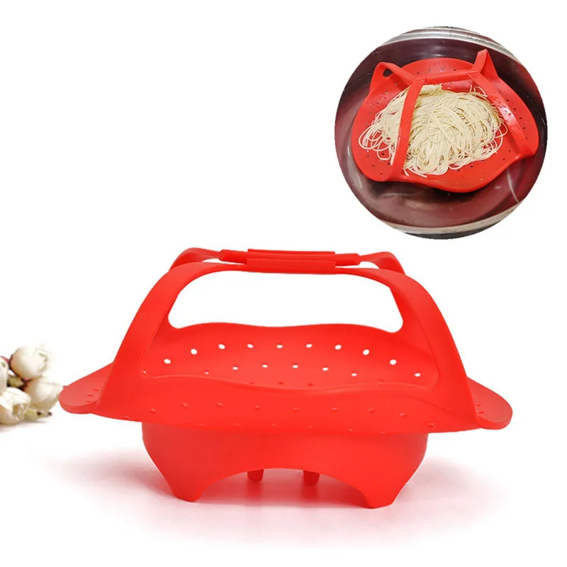 Silicone Steamer Basket Pot Oven Mitts Bundles for Instant Pot