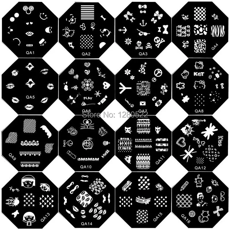 

12pcs Fashion Nail Tools Template Nail Stamping Image Plates Art 60 Models for Choose without Stamper